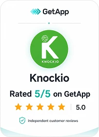 Knockio GetApp rating badge
