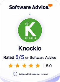Knockio Software Advice rating badge