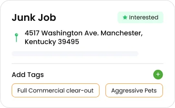 Field activity log in Knockio