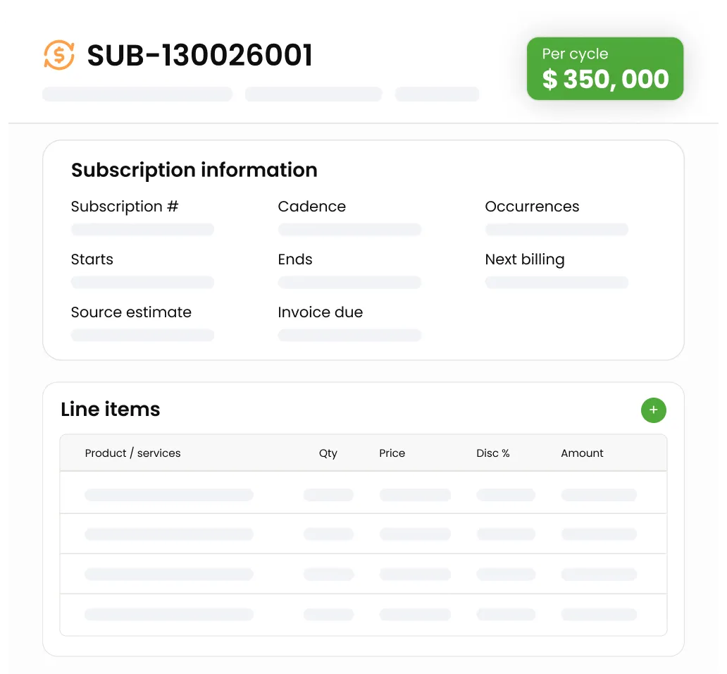 Subscription billing software preview