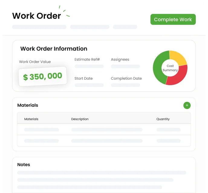 Work order management preview
