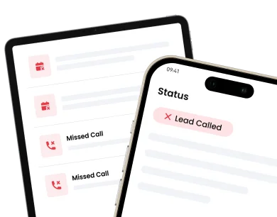 Missed calls and lead follow-up status