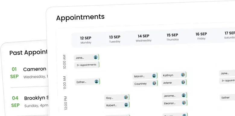 Knockio appointment scheduling calendar for booking field service visits