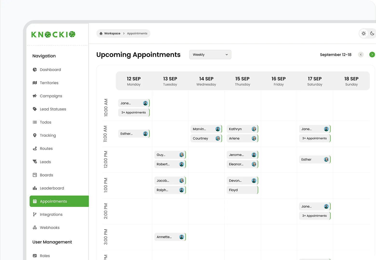 Appointment booking