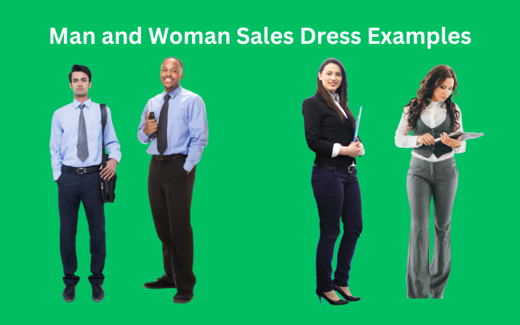 Man and Woman Sales Dress Examples