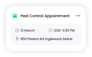 Pest control appointment