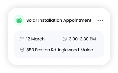 Solar Installation Appointment