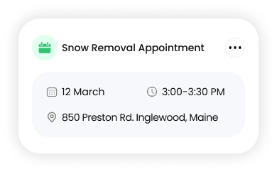 Snow Removal Appointment