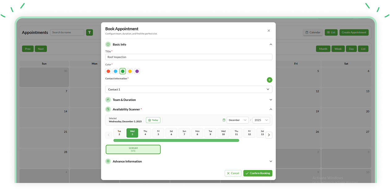 Appointments Appointments