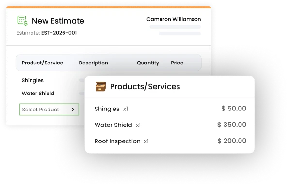 Estimate pricing details